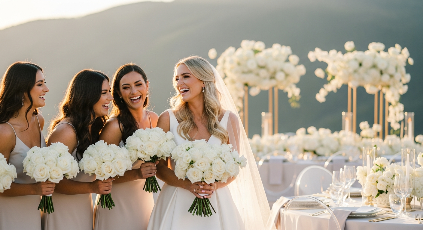 Happy bridal party